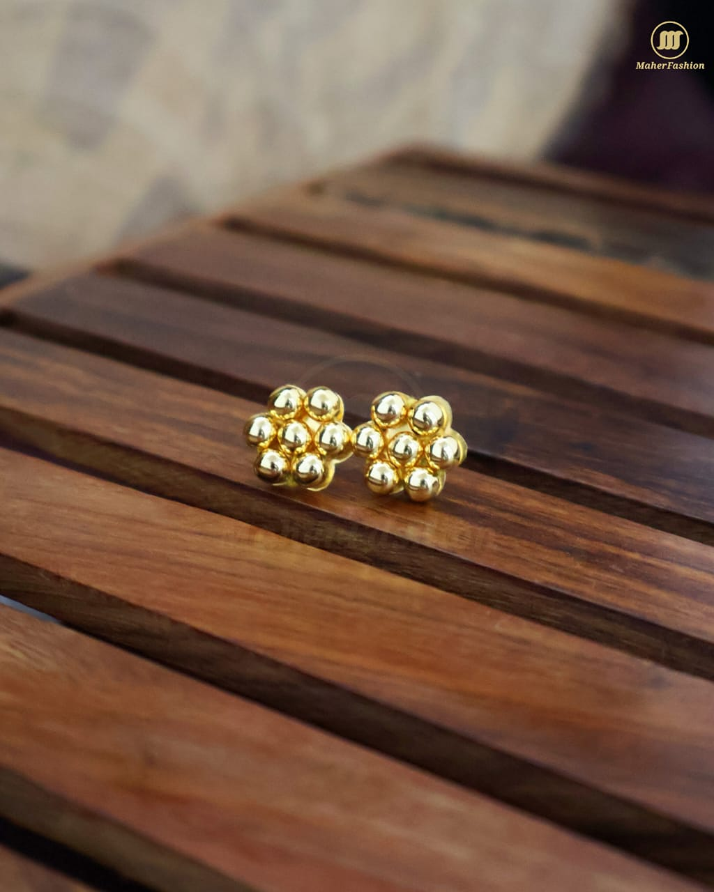Golden Thushi Earrings _MaherFashion